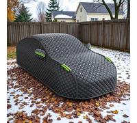 Funda Coche antiheladas para Genesis GV80(2021-) Funda para Coche Exterior,210D Oxford Cuatro Estaciones Todo Clima con Cremallera y Forro de Algodón Tira Reflectante (Negro)