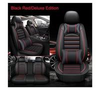 Funda Coche Asientos Cubierta Universal De Asiento De Coche Para FORD Para Excursión Para Everest Para Fiesta C-MAX Accesorios De Coche Protectores De Asiento(Luxury Black Red)