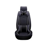 Funda Coche Asientos Fundas Universales De Cuero Para Asiento De Coche Accesorios para Ssangyong para rodius para actyon para tivolan Presidente Protectores De Asiento(Luxury black white)