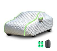 Funda Coche contra Granizo para Chevy Silverado 2500 HD Crew Cab 2025|6096 * 2180 * 1980mm|Lona Protectora Gruesa automóviles(Uso Exterior) Impermeable y con protección Solar Invierno y Verano