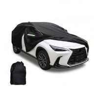 Funda Coche Exterior Impermeable A Medida para Rolls-Royce Silver Spirit 210D Tela Oxford Antiviento Anti-UV con Cremallera y Tiras Reflectantes(Negro)