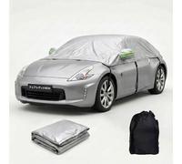Funda Coche Exterior Impermeable Y Transpirable para Datsun 240Z (1969-1973) Resistente a Los Rayos UV, Nieve Y Polvo, Cubre Coche con Tiras Reflectantes Y Correas(Plata)