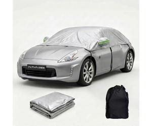 Funda Coche Exterior Impermeable Y Transpirable para Datsun 240Z (1969-1973) Resistente a Los Rayos UV, Nieve Y Polvo, Cubre Coche con Tiras Reflectantes Y Correas(Plata)