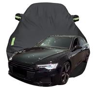 Funda Coche Exterior para Audi A6 Sport 45 TFSI Quattro, Funda Protectora Impermeable Transpirable Cubre Coches Antipolvo Protección,Black-Plus-Cotton