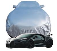 Funda Coche Exterior para Bugatti CHIRON Pur Sport ‘C’ Shaped Drift, Impermeable Dustproof Protección Todo Clima Fundas Solar Resistente al Viento Funda Coche,Silver