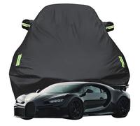 Funda Coche Exterior para Bugatti CHIRON Pur Sport ‘C’ Shaped Drift, Impermeable Dustproof Protección Todo Clima Fundas Solar Resistente al Viento Funda Coche,Black-Plus-Cotton