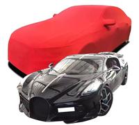 Funda Coche Exterior para Bugatti La Voiture Noire Casual Shooting, Elastica Funda Protectora Transpirable Cubre Coches Antipolvo Protección,Red
