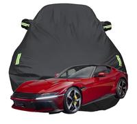 Funda Coche Exterior para Ferrari 12Cilindri, Impermeable Dustproof Protección Todo Clima Fundas Solar Resistente al Viento Funda Coche,Black-Plus-Cotton