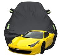 Funda Coche Exterior para Ferrari 458 Italia 2011, Funda Impermeable para Exteriores para Las Cuatro Estaciones Antipolvo Y Antiarañazos,Black-Plus-Cotton