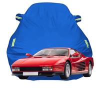 Funda Coche Exterior para Ferrari Testarossa 1990, Impermeable Dustproof Protección Todo Clima Fundas Solar Resistente al Viento Funda Coche,Blue-Plus-Cotton