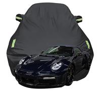 Funda Coche Exterior para Porsche 911 Turbo S by TopCar Design Porsche, Impermeable Dustproof Protección Todo Clima Fundas Solar Resistente al Viento Funda Coche,Black-Plus-Cotton