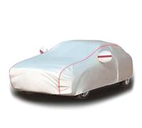 Funda Coche Exterior para Porsche Cayenne Turbo E-Hybrid (Seit 2023), Cubierta para Coche Impermeable Transpirable Anti-UV Antipolvo con Cremallera y Tiras Reflectantes,C/Silver-Red