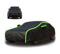 Funda Coche Exterior para Seat 1430 1969-1975, Funda Coche Exteriores Impermeable Respirable Anti-UV Resistente Al Polvo Lluvia Nieve Rasguño All Weather Protection(Black Green,Thin)