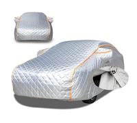 Funda Coche Exterior para SLK 250 2011-2024, Cubre Coche Exterior Impermeable Transpirable, Lona Coche por Encargo, Anti-UV, Altamente Elástico, Protección de Cuatro Estaciones(Silver