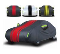 Funda Coche Exterior para VOLKSWAGE N Golf 7 GTI, Lona Coche Hecho Funda para Coche con Cremallera Puerta Lateral Todo Tiempo Protección Coberturas Completas(Black Red,para VOLKSWAGE N Golf 7 GTI)