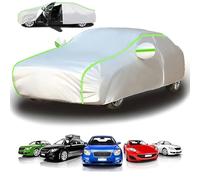 Funda Coche para Skoda Yeti 2009-2016 Lona Impermeable con Cremallera en la Puerta Tela Oxford Exteriores protección para Todo Tipo de Clima Al Polvo Lluvia A La Nieve Antipolvo Plateado