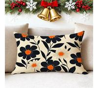 Funda Cojin 30x50 cm Beige Funda Almohada Juego De 1 Fundas Cojines Marina de Guerra Lino Cojines Rectangulares con Cremallera Invisible, Decorativos Navideña Sala de Estar Sofá Dormitorio 1h-675