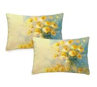 Funda Cojin 30x50 cm Cojines Exterior Impermeable Juego de 2 de Terciopelo Fundas Cojine Hogar Decorativa Rectangulares Almohadas Fundas para Sofá Cama Habitacion Almohada Flor Funda Planta qq-190