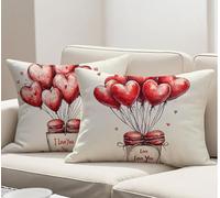 Funda Cojin 30x50 cm Juego 2, Fundas Cojines Exterior Jardin Rojo, Impermeable Suave Terciopelo Fundas de Almohada Decorativa Amar Cojines para Sofa Habitacion Patio Jardín Balcón Funda Cojin R-725
