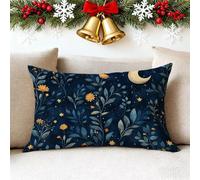 Funda Cojin 30x50 cm Marina de Guerra Funda Almohada Juego De 1 Fundas Cojines Planta Lino Cojines Rectangulares con Cremallera Invisible, Decorativos Navideña Sala de Estar Sofá Dormitorio 1h-507