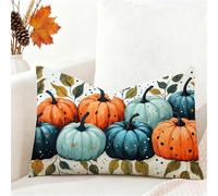 Funda Cojin 30x50 cm Otoño Funda Almohada Juego De 1 Fundas Cojines Thanksgiving Terciopelo Cojines Rectangulares con Cremallera Invisible, Decorativos Navideña Sala de Estar Sofá Dormitorio 1h-669