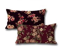 Funda Cojin 30x50 Cojines Sofa Óxido Flores Diseño Rectangular Transpirables Lino Funda de Almohada, Decoracion Otoño Hogar Fundas Cojines para Sala Sofá, Habitacion Halloween Decoracion m-101