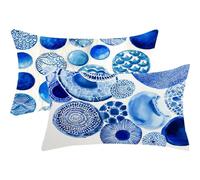 Funda Cojin 30x50 Juego de 2 Beige Cojines Exterior Floral Funda Almohada Rectangulares Lino Decorativos Cushion Covers con Cremallera Invisible para Sala Estar Sofá Decoracion Otoño Regalos,J523