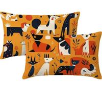 Funda Cojin 30x50 Rojo Cojines Sofa Funda de Cojines Loto Terciopelo Juego de 2, Almohada Rectangular de Decorativa Modernas con Doble Cara para Salón, Cama, Jardín, Exterior, Terraza, Coche JK-604