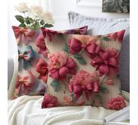 Funda Cojin 30x50cm Juego De 2 Suave Material De Lino Suave Transpirable Impermeable Crema Cojines Cama Decorativos,Arco Fundas Cojines Sofa Con Cremallera Invisible Para Salon Exterior Balcón A1-1008