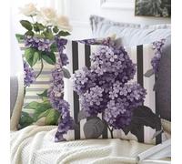 Funda Cojin 30x50cm Juego De 2 Suave Material De Lino Suave Transpirable Impermeable Decorar Raya Cojines Cama Decorativos,Flor Fundas Cojines Sofa Con Cremallera Invisible Para Salon Exterior A1-852