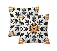 Funda Cojin 35 x 35 cm Impermeable Cojines Japón Fundas Cojin Decorativas de Lino Impresión de Doble Cara, 2 Piezas Cuadradas Sofa Cojines Salon para Silla Cama Salón Sala de Estar Oficina Retro S-824