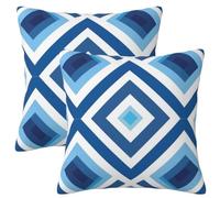 Funda Cojin 35x35 cm Fundas Cojines Azul 2 Piezas, Cuadros Cojines Decorativos, Cuadrado Funda de Cojin, Cushion Covers Sofa Funda de Almohada, Sala de Estar Dormitorio Decoracion Hogar 14x14Inch