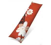 Funda Cojin 40x120 Flores Suave Terciopelo Rectangular Cojin Embarazada, Cojines Sofa con Cremallera Invisible, Blanco Otoño Fundas Cojines, Hogar Salon Dormitorios Decorativas Fundas Almohadas J-62