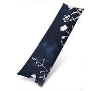 Funda Cojin 40x120 Planta Suave Terciopelo Rectangular Cojin Embarazada, Cojines Sofa con Cremallera Invisible, Azul marino Otoño Fundas Cojines, Hogar Dormitorios Decorativas Fundas Almohadas J-150