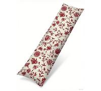 Funda Cojin 40x120 Planta Suave Terciopelo Rectangular Cojin Embarazada, Cojines Sofa con Cremallera Invisible, Rojo Otoño Fundas Cojines, Hogar Salon Dormitorios Decorativas Fundas Almohadas J-58