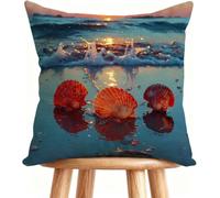 Funda Cojín 40x40 cm Copricuscini Divano CaparazóN Cojines Sofa Lino para Sofá Cama Coche Hogar Decorativos Playa 2-G38J7
