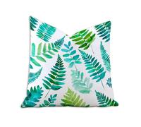 Funda Cojin 40x40 cm Verde Funda Almohada Terciopelo Impresión a Doble Cara Hoja Protector Almohadas con Cremallera Oculta, Cojines Decorativos Sofá Silla Patio Jardín Terraza Otoño, Juego de 1 2B-530