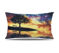 Funda Cojin 40x50 cm Juego de 1 Funda Almohada Árbol de la Vida, Terciopelo Cojines para Sofa Impresión de Doble Cara Cojines Decorativos con Cremallera Invisible, Home Decoration (Color) T9-573