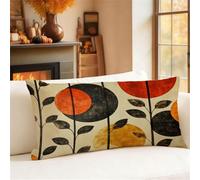 Funda Cojin 40x60 cm Beige Funda Almohada Juego De 1 Fundas Cojines Negro Lino Cojines Rectangulares con Cremallera Invisible, Decorativos Navideña Jardín Sala de Estar Sofá Dormitorio Cama 1h-711