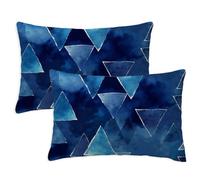 Funda Cojin 40x60 cm Fundas Cojines Azul Cojin Rectangulares Sofá Decorativos 2 Piezas Abstracto Cojines para Sofa Jardin Lino Funda de Almohada para Coche Silla Dormitorio Decoracion, Regalo S-933