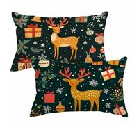 Funda Cojin 40x60 cm Navidad Fundas Cojines Marina de guerra Funda Almohada Juego De 2 Lino Cojines Exterior con Cremallera Invisible Cushion Covers para Decorativos Jardín Camping Terraza Sofá 2m-633