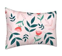 Funda Cojin 40x60 cm Rosa Fundas Cojines Hojas Funda Cojín Rectangular Felpa Corta Suave Decorativos Funda de Funda Cojin Lumbar Cushion Covers para Coche Silla Dormitorio Autumn Decoracion L-1083