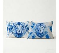 Funda Cojin 40x60, Funda Almohada 60x40 cm 2 Pack, Fundas Cojines Cama Decorativos GeometríA, Fundas de Cojines Sofa LeóN Cremallera Invisible para Personas Que Sudan con Facilidad Regalo BZTH-1584