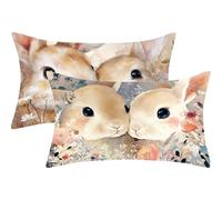 Funda Cojin 40x60 Juego de 2 Azul huevo de pato Cojines Exterior Océano Funda Almohada Rectangulares Lino Decorativos Cushion Covers con Cremallera Invisible,Sala Estar Sofá Decor Otoño Regalos,J533