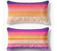 Funda Cojin 40x60cm Juego de 2 Fundas de Cojines Color Cojines Sofa Raya,2026 Nuevo Rectangulares Terciopelo Impresión a Doble Cara Funda Almohada para Dormitorio Hogar Habitacion Decoracion O-746U