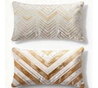 Funda Cojin 40x60cm Juego de 2 Fundas de Cojines Marrón Cojines Sofa Europa del Norte,2026 Nuevo Rectangulares Terciopelo Impresión a Doble Cara Funda Almohada para Dormitorio Habitacion Decor O-628U