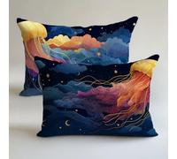 Funda Cojin 40x60cm Marina De Guerra Fundas Cojines Abstracto Cojines para Sofa Decor Lino Almohada Juego 2 Piezas,Cremallera Oculta,Verano Decorativa Doble Estampado,Hogar Sofá Sala Estar LK-1479