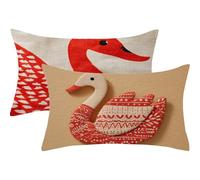 Funda Cojin 40x70 Arcilla Decorativo Almohadas Juego de 2 Rectangular Cojines Animal Lino Funda Almohada 70x40 Impresión de Doble Cara, Cremallera Invisible, Decoracion Cama Hogar Sofa Jardín,39-j