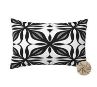 Funda Cojin 40x70 cm Fundas Cojines Negro Cojines Cama Decorativos Juego de 2, Blanco Funda de Almohada Lumbar Rectangular Cojines Sofa para Jardin Sala de Estar Dormitorio Decoracion Hogar-dm466