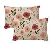 Funda Cojin 40x70 cm Fundas Cojines Simple Cojin Rectangulares Sofá Decorativos 2 Piezas Floral De Verano Cojines para Sofa Jardin Lino Almohada para Coche Silla Dormitorio Decoracion, Regalo S-837